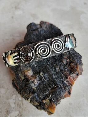Sterling Silver Navajo Alex Sanchez Cuff Bracelet